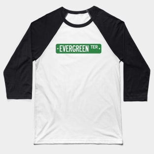 Evergreen Terrace Street Sign (Simpsons) Baseball T-Shirt